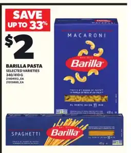 Loblaws BARILLA PASTA, 340/410G offer