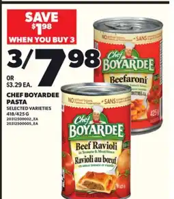 Loblaws CHEF BOYARDEE PASTA, 418/425G offer
