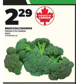 Loblaws BROCCOLI CROWNS, EACH offer
