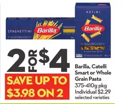 Longo's Barilla, Catelli Smart or Whole Grain Pasta offer