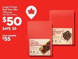 Longo's Frozen Beef Short Ribs offer