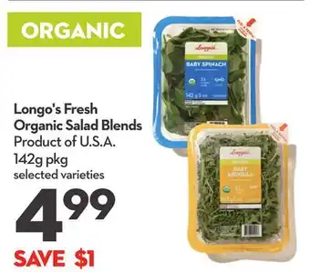 Longo's Fresh Organic Salad Blends offer