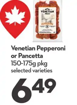 Longo's Pepperoni or Pancetta offer