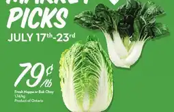 Longo's Fresh Nappa or Bok Choy offer