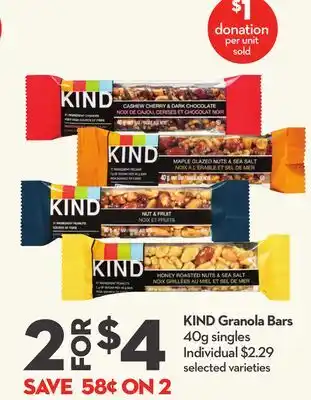 Longo's KIND Granola Bars offer