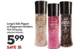 Longo's Longo's Salt, Pepper or Peppercorn Grinders offer