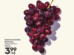 Longo's Fresh Sweet Seedless Red Grapes offer
