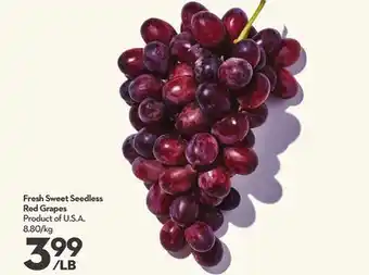 Longo's Fresh Sweet Seedless Red Grapes offer