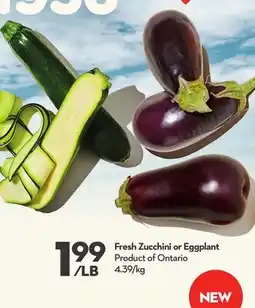 Longo's Fresh Zucchini or Eggplant offer