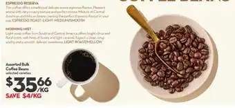 Longo's Assorted Bulk Coffee Beans offer