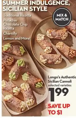 Longo's Longo's Authentic Sicilian Cannoli offer