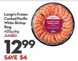 Longo's Frozen Cooked Pacific White Shrimp Ring offer