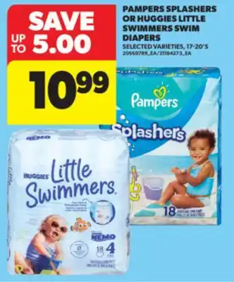 Real Canadian Superstore PAMPERS SPLASHERS OR HUGGIES LITTLE SWIMMERS SWIM DIAPERS, 17-20' S offer
