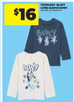 Real Canadian Superstore TODDLERS' BLUEY LONG SLEEVE SHIRT offer