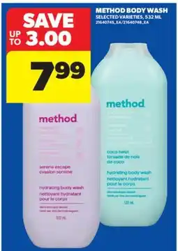Real Canadian Superstore METHOD BODY WASH, 532 ML offer
