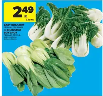 Real Canadian Superstore BABY BOK CHOY OR SHANGHAI BOK CHOY offer
