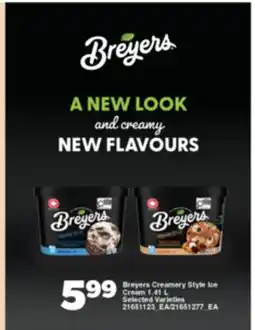 Real Canadian Superstore BREYERS CREAMERY STYLE ICE CREAM, 1.41 L offer