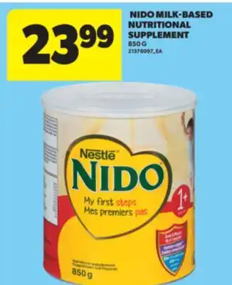 Real Canadian Superstore NIDO MILK-BASED NUTRITIONAL SUPPLEMENT, 850 G offer