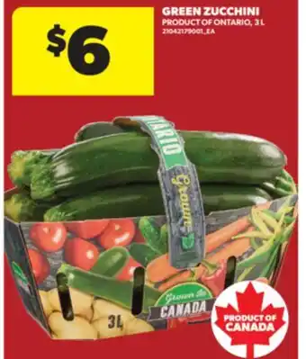 Real Canadian Superstore GREEN ZUCCHINI, 3 L offer