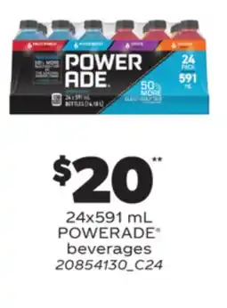 Real Canadian Superstore POWERADE BEVERAGES, 24x591 mL offer