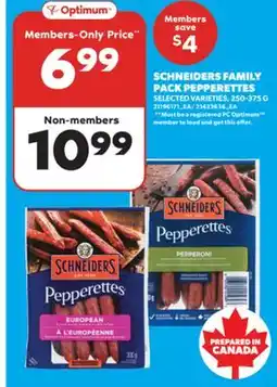 Real Canadian Superstore SCHNEIDERS FAMILY PACK PEPPERETTES, 250-375 G offer