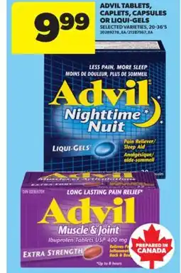 Real Canadian Superstore ADVIL TABLETS, CAPLETS, CAPSULES OR LIQUI-GELS, 20-36'S offer