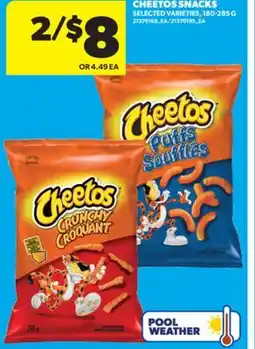 Real Canadian Superstore CHEETOS SNACKS, 180-285 G offer