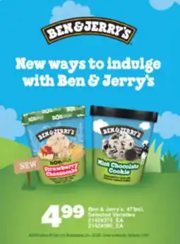 Real Canadian Superstore BEN & JERRY'S, 473ML offer
