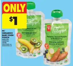 Real Canadian Superstore PC ORGANICS BABY FOOD POUCH, 128 ML offer