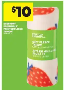 Real Canadian Superstore EVERYDAY ESSENTIALS PRINTED FLEECE THROW offer