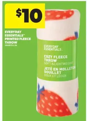 Real Canadian Superstore EVERYDAY ESSENTIALS PRINTED FLEECE THROW offer