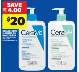 Real Canadian Superstore CERAVE FACIAL CLEANSER OR MOISTURIZER, 473-562 ML offer