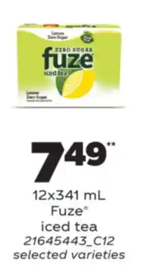Real Canadian Superstore FUZE ICED TEA, 12x341 mL offer
