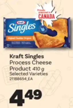 Real Canadian Superstore KRAFT SINGLES PROCESS CHEESE PRODUCT, 410 g offer