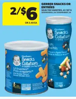 Real Canadian Superstore GERBER SNACKS OR ENTRÉES, 42-187 G offer