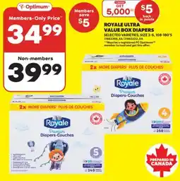Real Canadian Superstore ROYALE ULTRA VALUE BOX DIAPERS, SIZE 3-6, 108-180 S offer