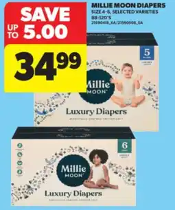 Real Canadian Superstore MILLIE MOON DIAPERS, 88-120' S offer