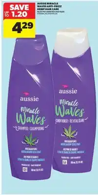 Real Canadian Superstore AUSSIE MIRACLE WAVES ANTI-FRIZZ HEMP HAIR CARE offer