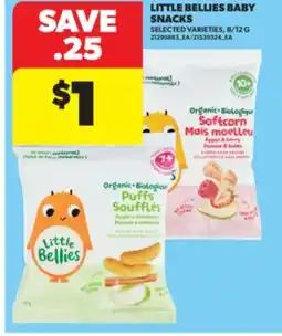 Real Canadian Superstore LITTLE BELLIES BABY SNACKS, 8/12 G offer