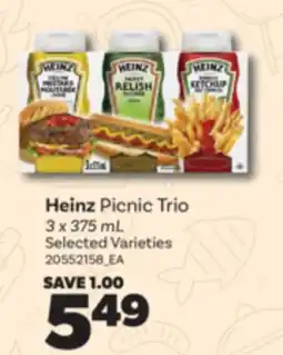 Real Canadian Superstore HEINZ PICNIC TRIO, 3 x 375 mL offer