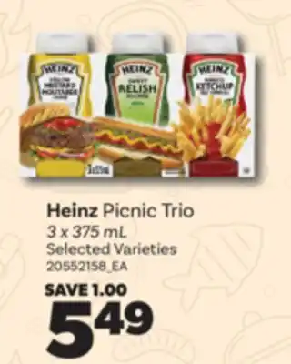 Real Canadian Superstore HEINZ PICNIC TRIO, 3 x 375 mL offer