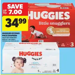 Real Canadian Superstore HUGGIES ECONO PACK DIAPERS, N - 7, 60-200' S offer