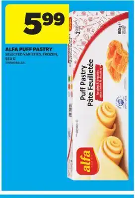 Real Canadian Superstore ALFA PUFF PASTRY, 850 G offer