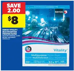 Real Canadian Superstore XEROX VITALITY MULTIPURPOSE PRINTER PAPER offer