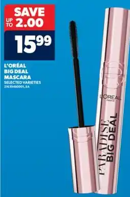 Real Canadian Superstore L' ORÉAL BIG DEAL MASCARA offer