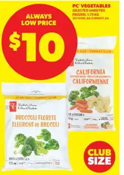 Real Canadian Superstore PC VEGETABLES, 1.75 KG offer
