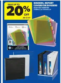 Real Canadian Superstore BINDERS, REPORT COVERS OR DIVIDERS offer