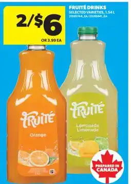 Real Canadian Superstore FRUITÉ DRINKS, 1.54 L offer