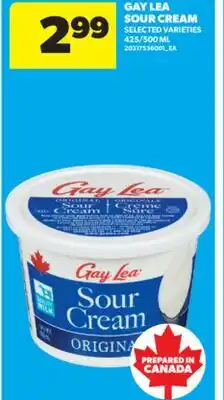 Real Canadian Superstore GAY LEA SOUR CREAM, 425/500 ML offer