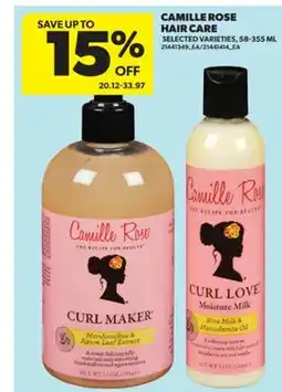 Real Canadian Superstore CAMILLE ROSE HAIR CARE, 58-355 ML offer